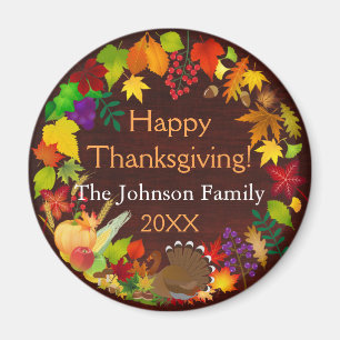 Beautiful Thanksgiving Harvest Magnet