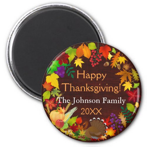 Beautiful Thanksgiving Harvest Magnet