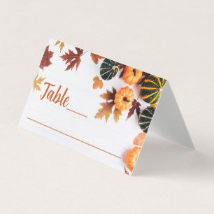 Beautiful Thanksgiving Party Pumpkins Place Card