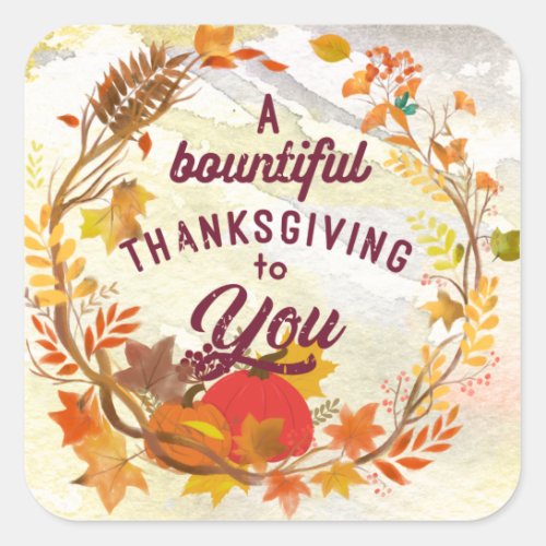 Beautiful thanksgiving to you stickers 