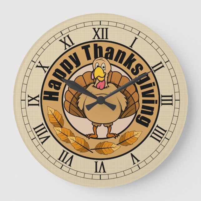 Beautiful Thanksgiving Wall Clock (Front)