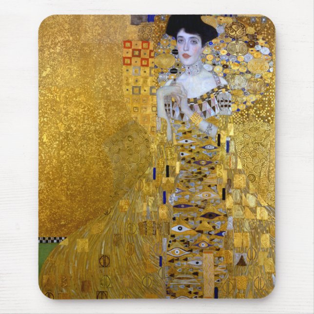 Beautiful The Woman in Gold Gustav Klimt Mouse Pad (Front)