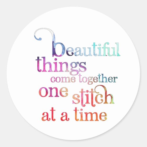 Beautiful Things Sewing Classic Round Sticker