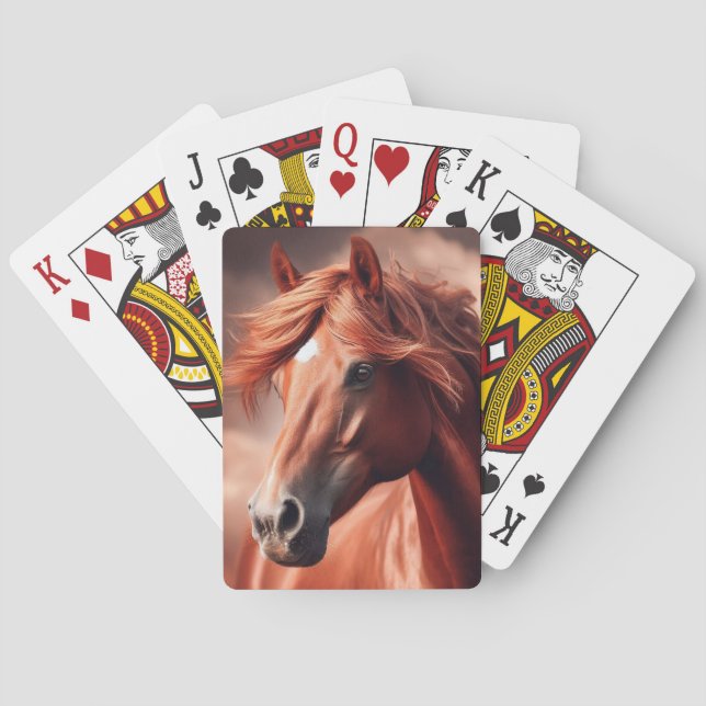 Beautiful Thoroughbred Horse  Poker Cards (Back)