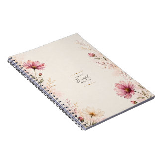 Beautiful Thoughts Floral Journal Notebook | 