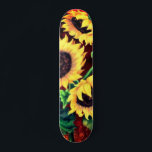 Beautiful Three Sunflowers - Migned Painting Art Skateboard<br><div class="desc">Beautiful Three Sunflowers</div>