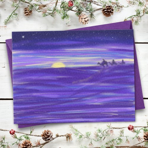 Beautiful Three Wise Men watercolor budget Postcard