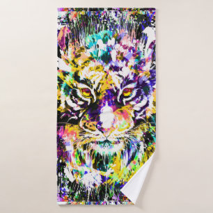 Beautiful Tiger Bath Towel Colorful Tiger
