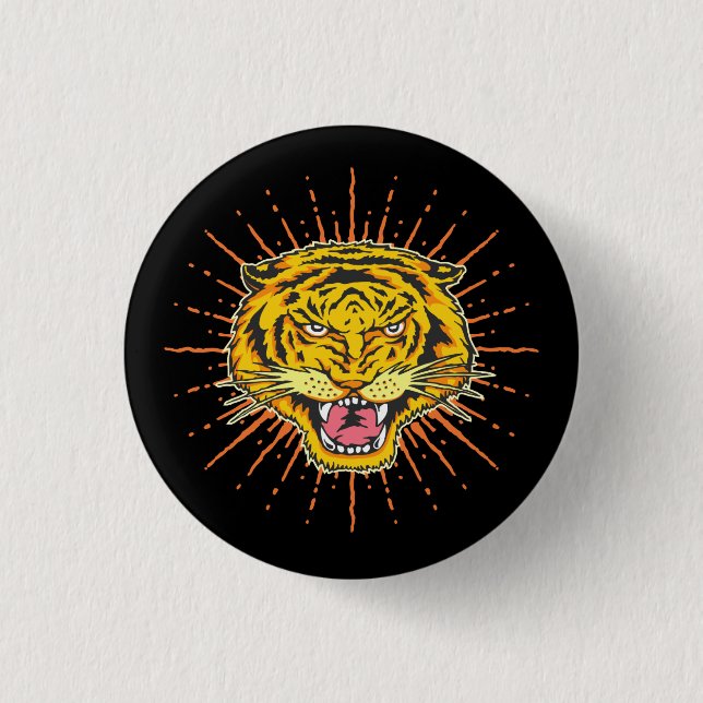 Beautiful tiger button (Front)