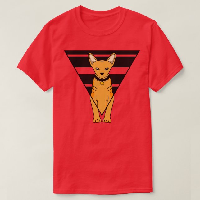 Beautiful tiger cat with a triangle T-Shirt (Design Front)