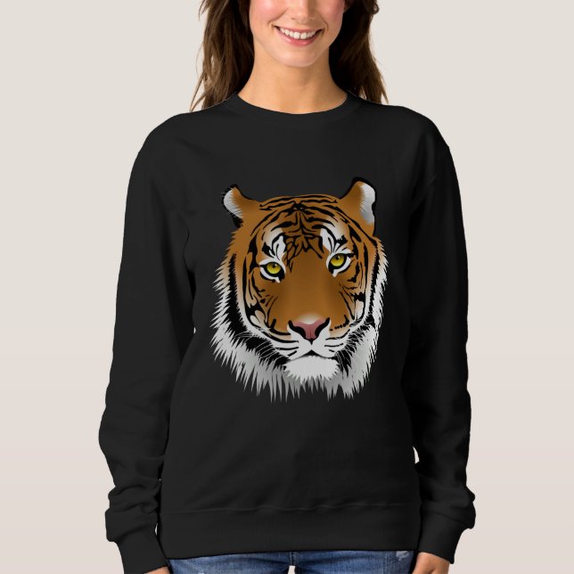 Beautiful Tiger Face Sweatshirt (Front)