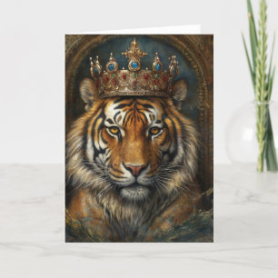 Beautiful Tiger in a Crown all occasions Card