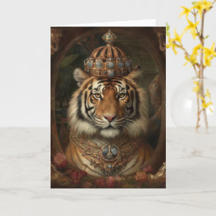 Beautiful Tiger in a Crown all occasions Card