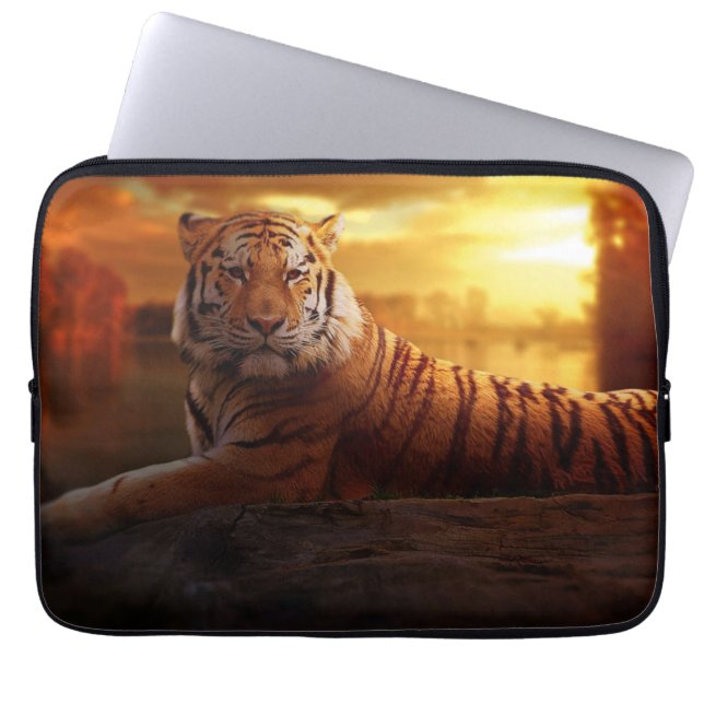 Beautiful Tiger Laptop Sleeve (Front)