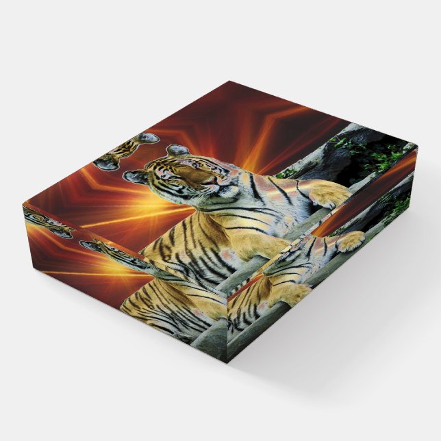 Beautiful Tiger Paperweight (Angled)