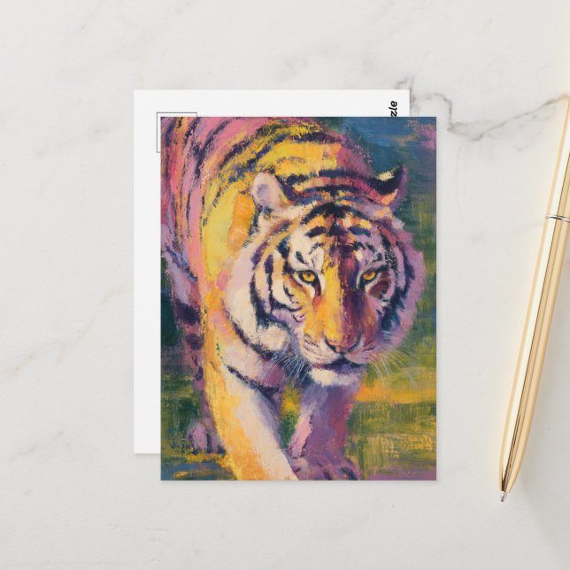 Beautiful Tiger Postcard (Front/Back In Situ)