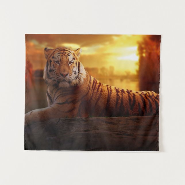 Beautiful Tiger  Tapestry (Front (Horizontal))