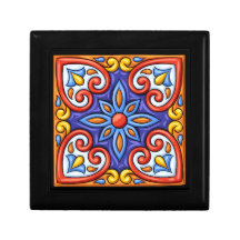Beautiful Tile Keepsake or Jewelry Box