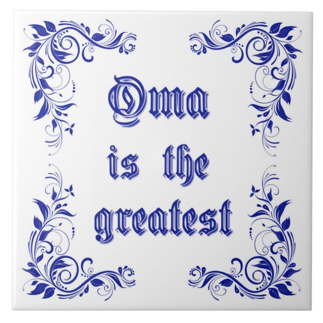 Beautiful tile with custom design (Front)