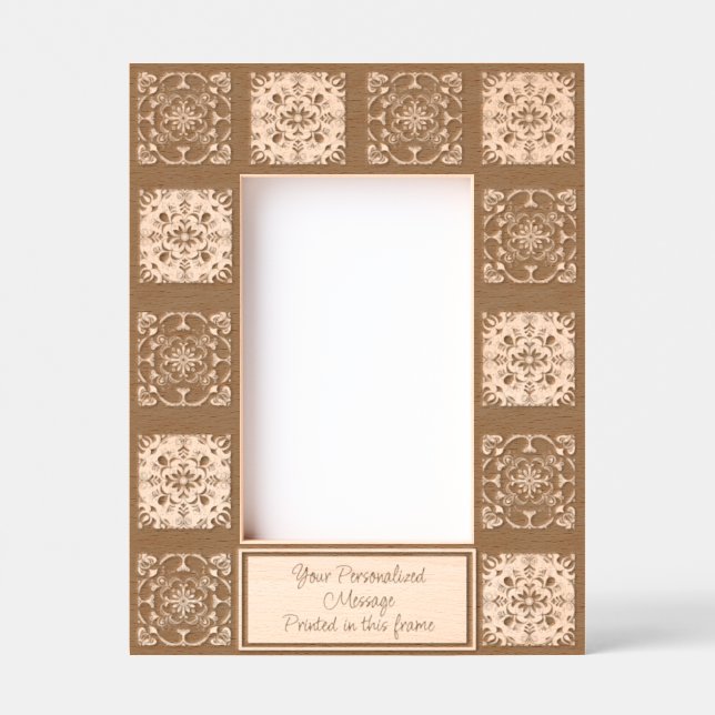 Beautiful tiles geometric patterns generic message engraved frames (Front)
