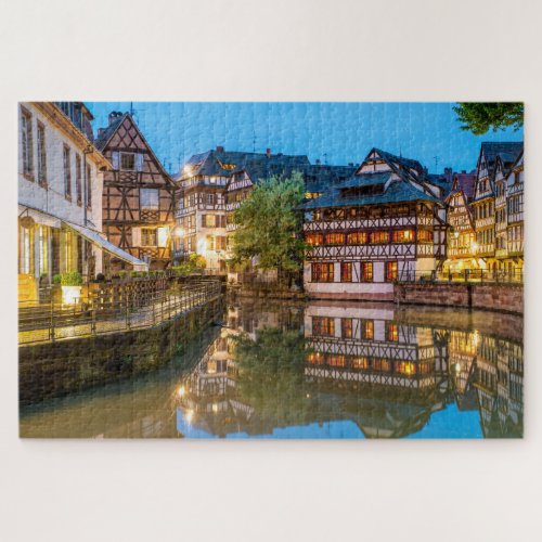 Beautiful Timbered Houses Strasbourg France Travel Jigsaw Puzzle