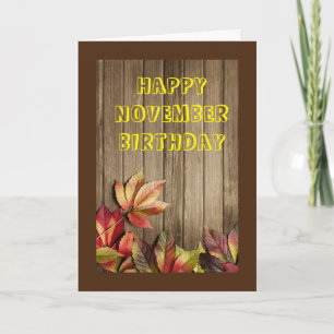 BEAUTIFUL TIME OF YEAR FOR NOVEMBER BIRTHDAY CARD