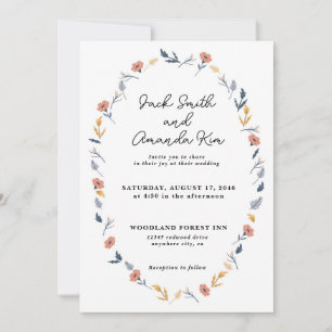 Beautiful Timeless Floral Wedding invitations