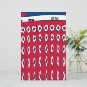 Beautiful Tiny Korean Flag Design A Red Base Print (Standing Front)