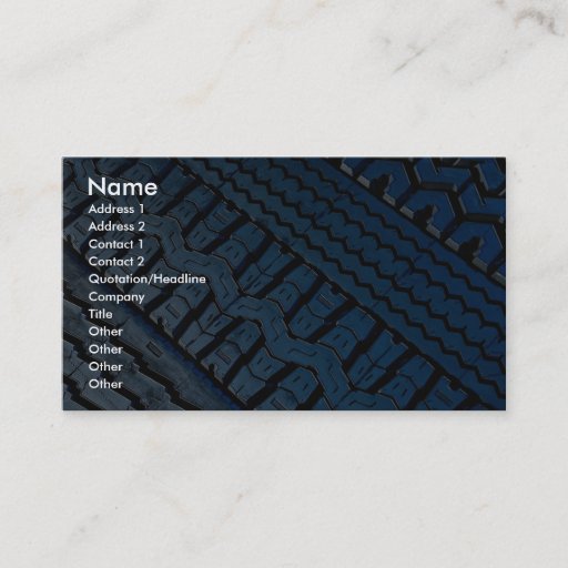 Customizable Beautiful Tire tread pattern Business Card