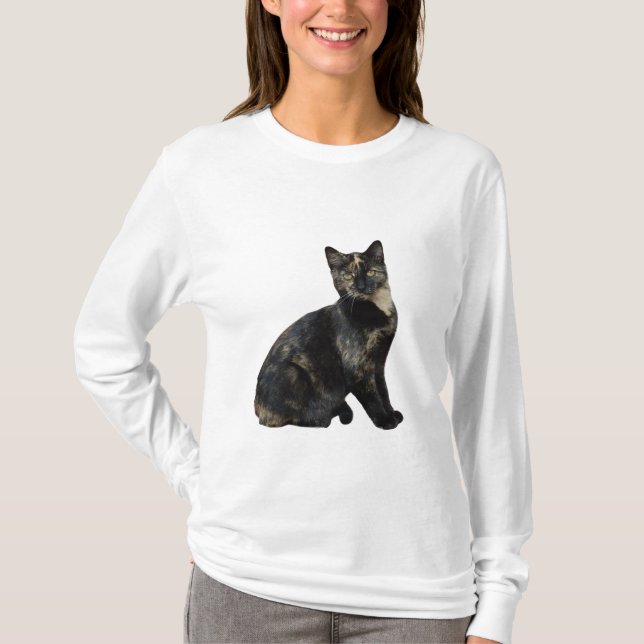 Beautiful Tortie Cat, Tortoiseshell, Cat, Kitten T-Shirt (Front)