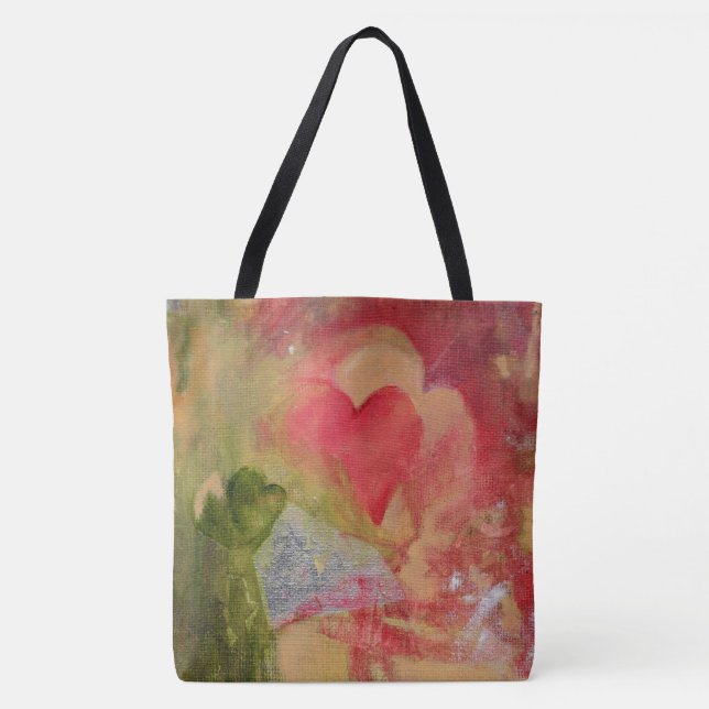 Beautiful Tote with hearts.. Great for Valentine's (Front)