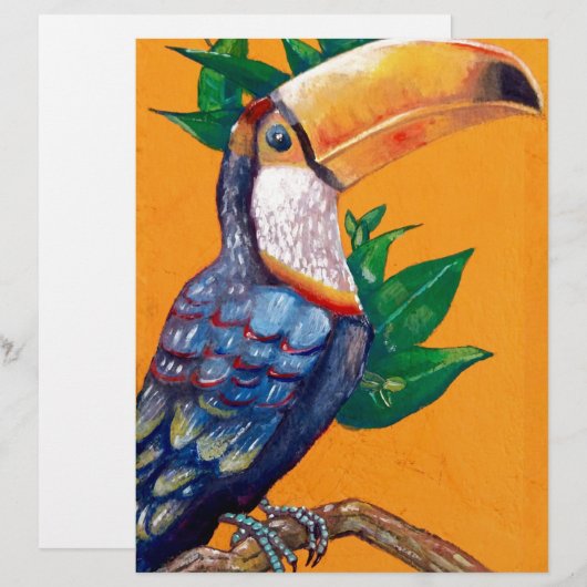 Beautiful Toucan Bird Painting (Front/Back)