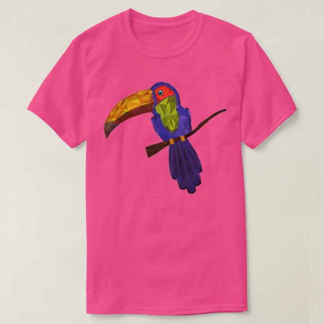 Beautiful Toucan Origami T-Shirt (Design Front)