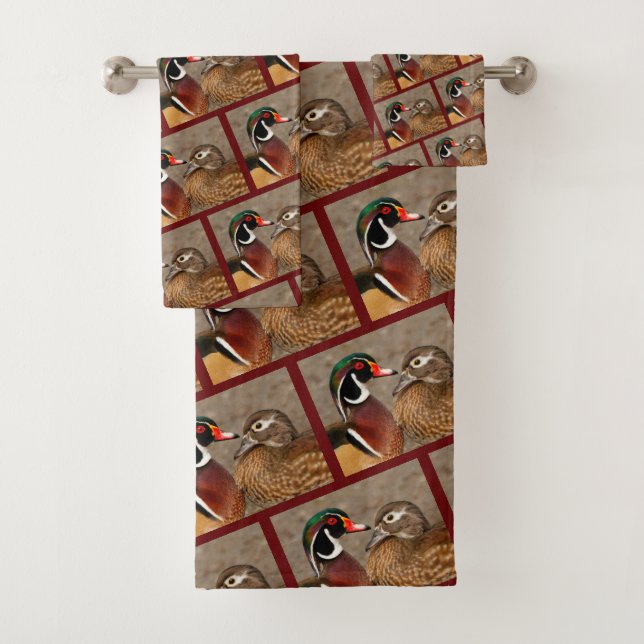 Beautiful Touching Moment Between Wood Ducks Bath Towel Set (Insitu)
