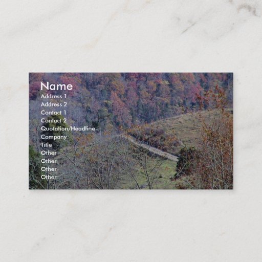 Customizable Beautiful Track On The Mountains Full Of Orange An Business Card Template