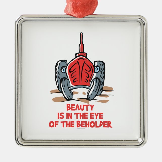 Beautiful Tractor Metal Ornament (Front)