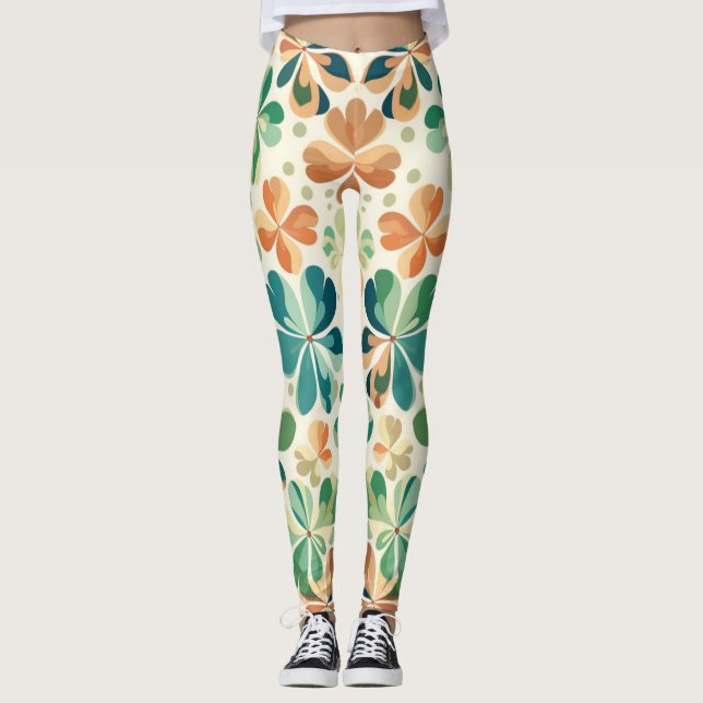 Beautiful Traditional Abstract Art Leggings (Front)