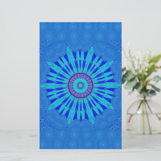 Beautiful Traditional  Blue vector pattern art des (Standing Front)