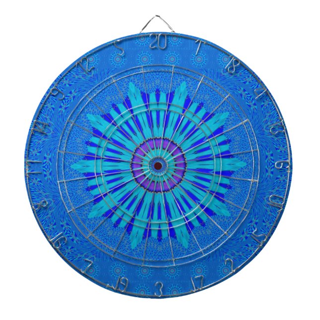 Beautiful Traditional  Blue vector pattern art des Dart Board (Front)