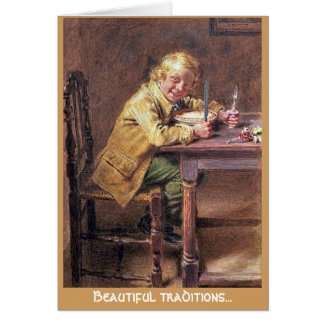 Beautiful traditions Christmas Pie greeting card