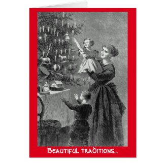 Beautiful traditions Christmas Tree greeting card