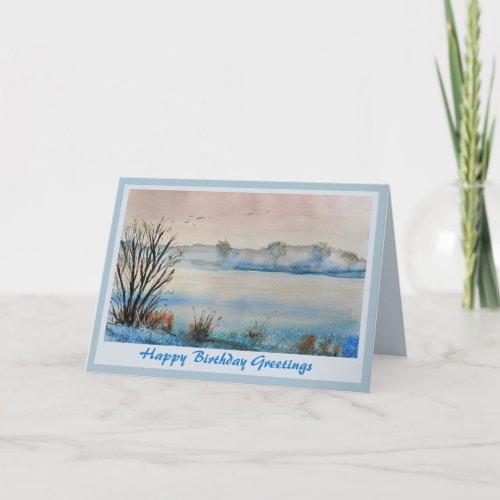 Beautiful Tranquil Scenic Men's Birthday Card