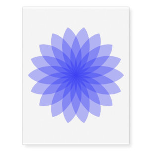 Beautiful transparent blue floral petals temporary tattoos
