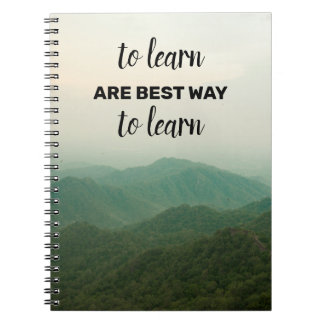 Beautiful Travel quotes Spiral Photo Notebook