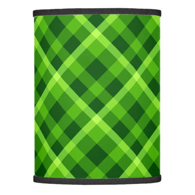 Beautiful Tree Green Plaid Lamp Shade (Front)