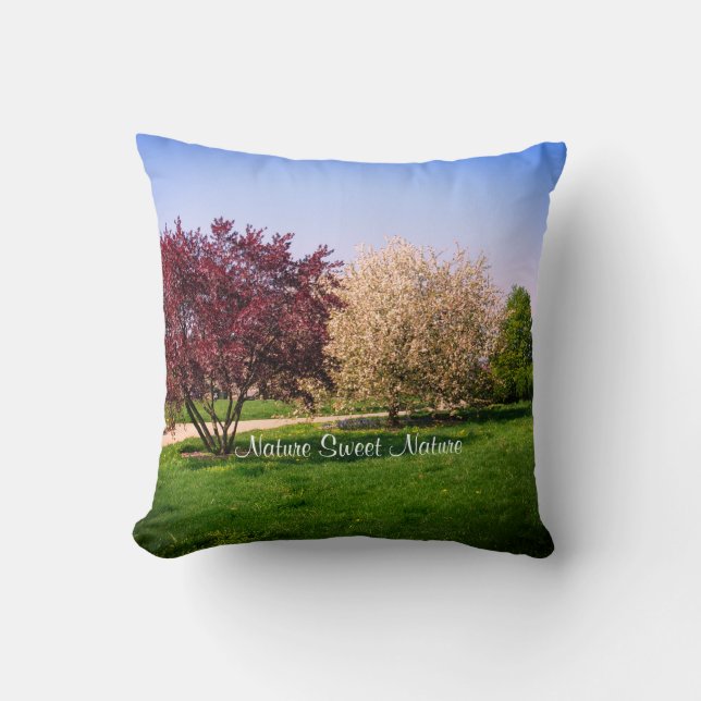 Beautiful Tree Landscape Throw Pillow (Front)