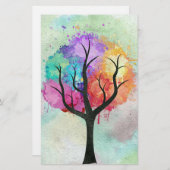 Beautiful Tree Pastel Colors Abstract Oil Painting (Front/Back)