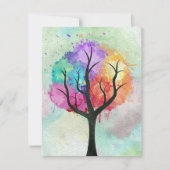 beautiful Tree Pastel Colors Abstract Oil Painting (Front)