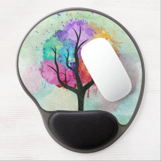 Beautiful Tree Pastel Colors Abstract Oil Painting Gel Mouse Pad