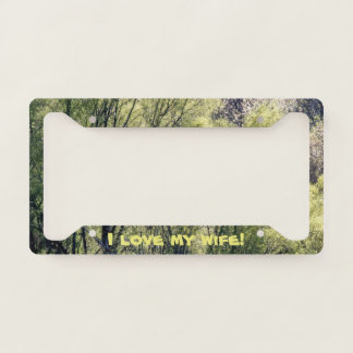 Beautiful Trees And Love License Plate Frame